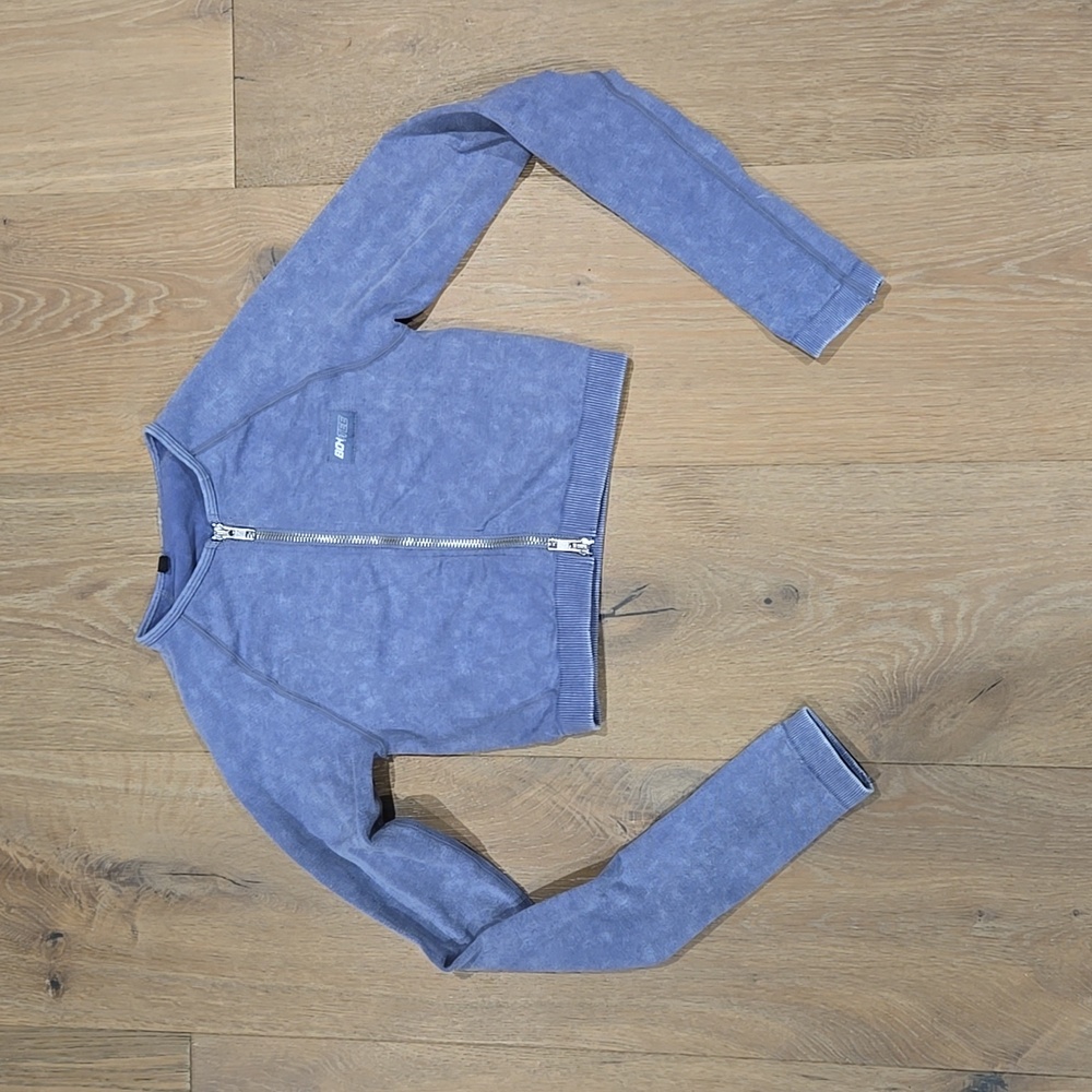 Bo&Tee Women's Cropped Zip-up Jacket